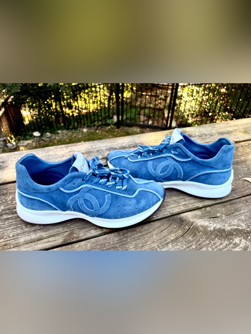 Authentic Chanel Suede Sneakers